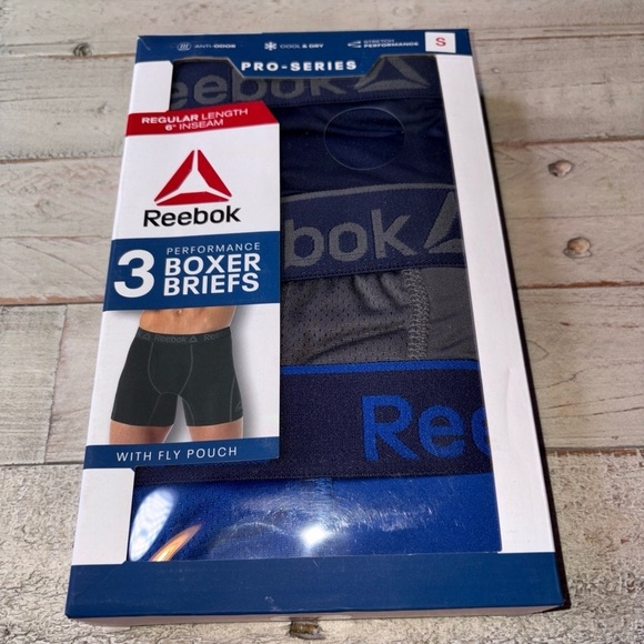 Reebok Men's Pro Series Performance Boxer Briefs 6" Inseam, Size Small - Picture 2 of 14